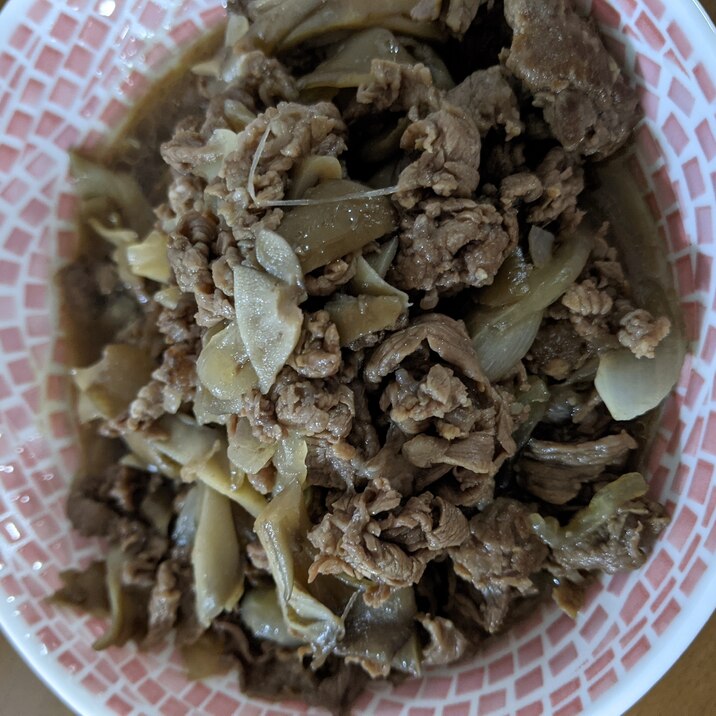 舞茸入り牛丼